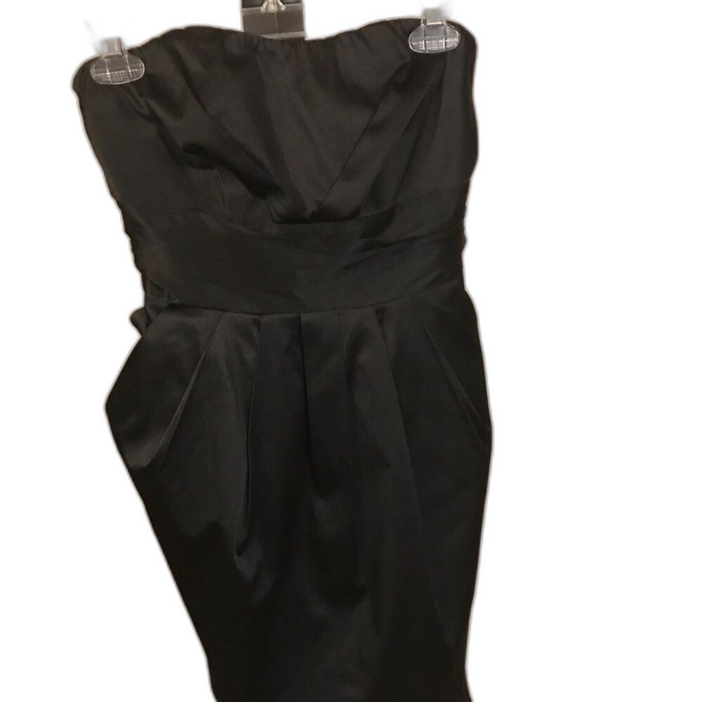 Black Bow Tie Satin Formal Lauren Conrad gown size 10